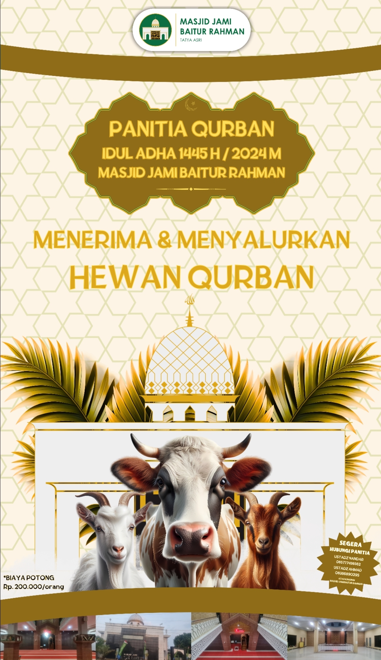 Qurban bersama Masjid Jami Baitur Rahman